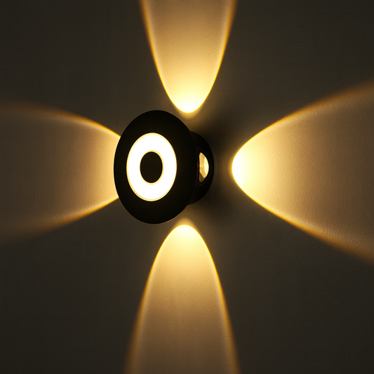 7W Round LED Outdoor Wall Light