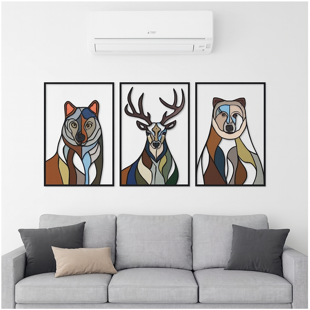 Animals Modern Design Wood Wall Decor