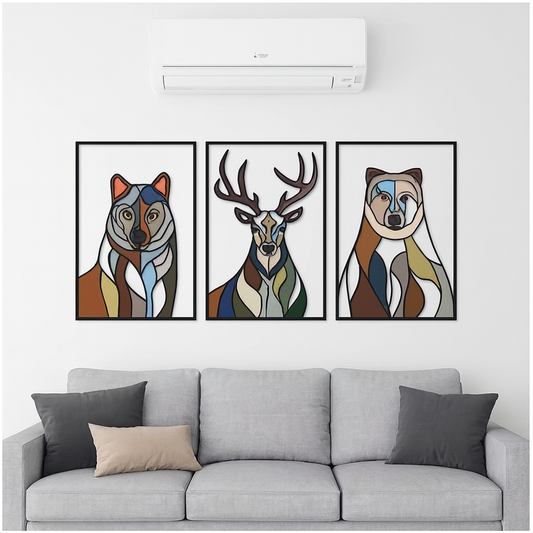 Animals Modern Design Wood Wall Decor