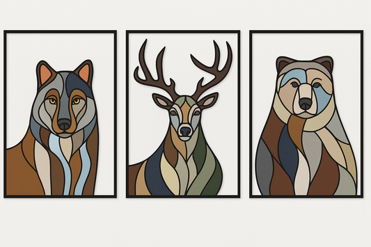 Animals Modern Design Wood Wall Decor