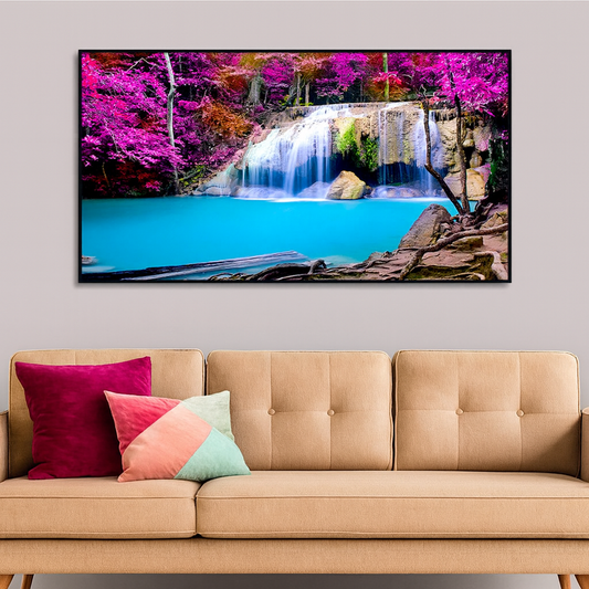 Beautiful Waterfall Nature Scenery of Colorful Canvas Wall Paintings & Arts