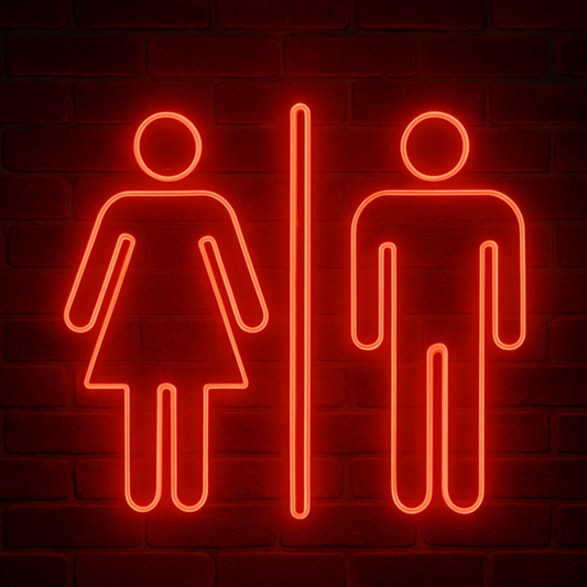 Boy and Girl WC Toilet Neon Sign