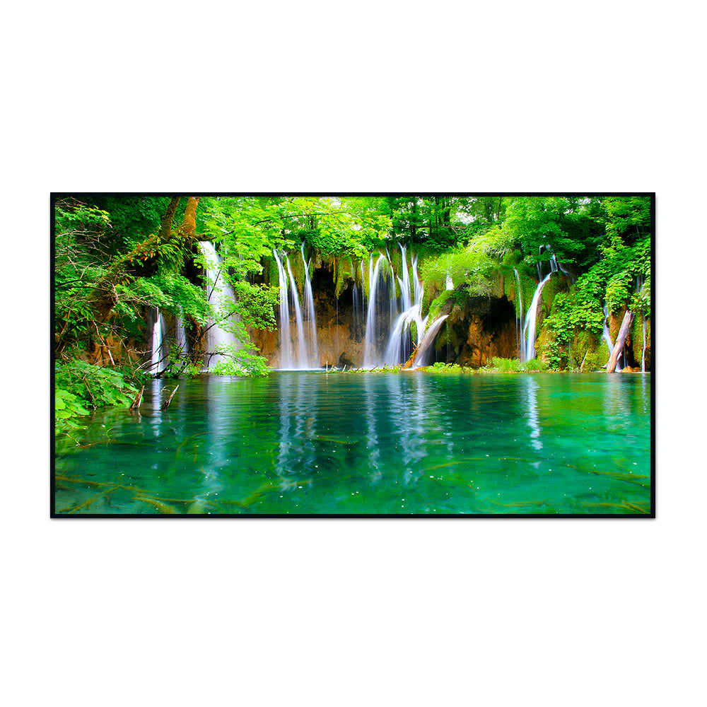 Charming Waterfall Nature Scenery of Colorful Canvas Wall Paintings & Arts