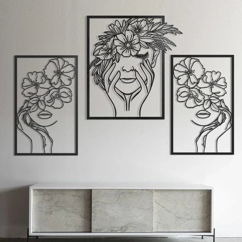 Floral Femme Wood Wall Decor