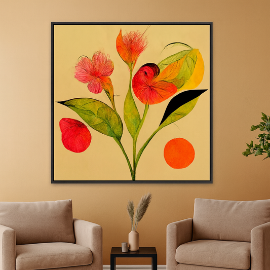 Floral Symphony Abstract Nature on Canvas Flower Wall Painting
