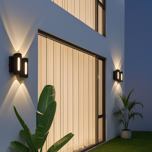 Glexy Lights 6W Black LED Waterproof Outdoor Wall Light