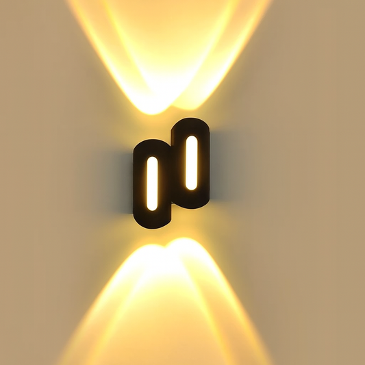 Glexy Lights 6W Black LED Waterproof Outdoor Wall Light