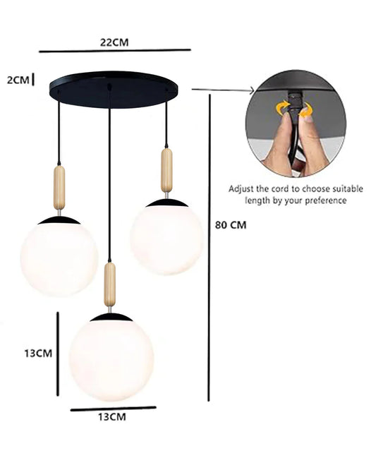Nordic Frosted Globe Pendant Light