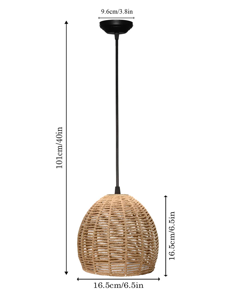 Seagrass Bottle Pendant Lamp