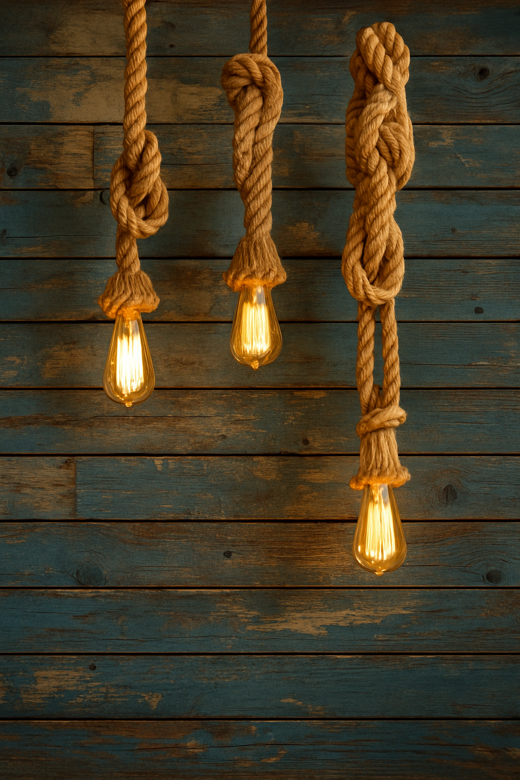 Stylish Oval Rope Hanging Light