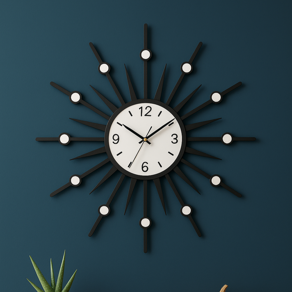SunAura Wooden Wall Clock