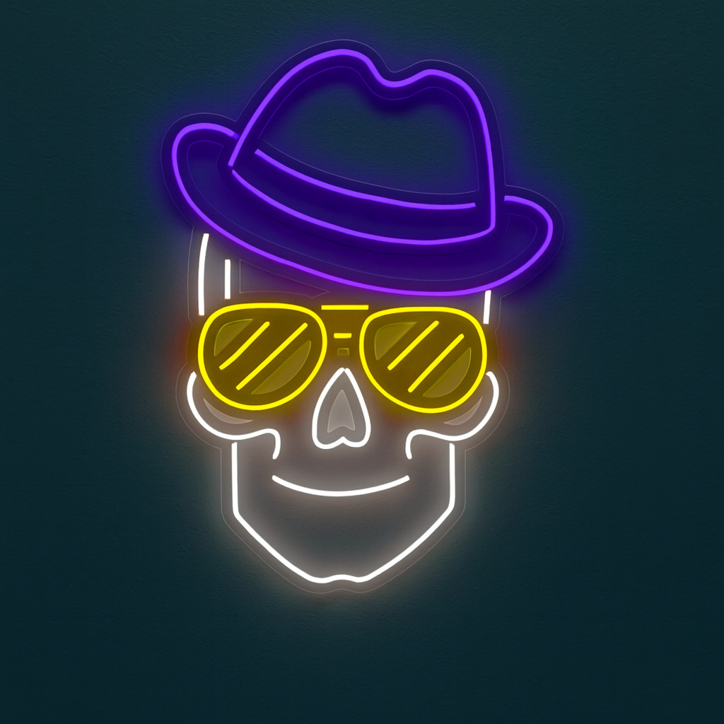 Trippy Skull Neon LED Light