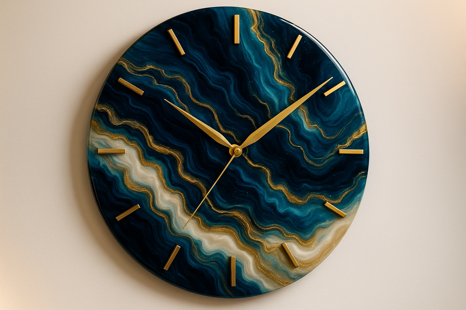 Luxury Resin Art Wall Clock