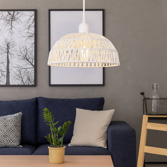 Boho Macrame Woven Pendant Light