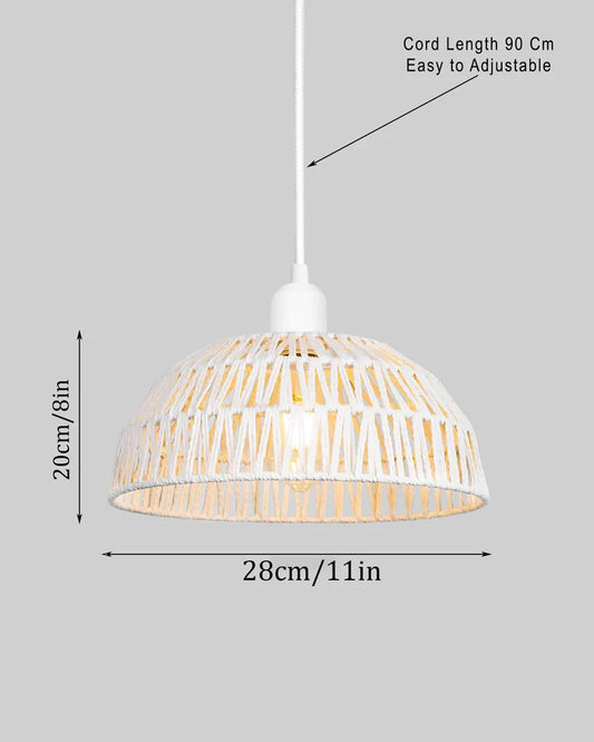 Boho Macrame Woven Pendant Light