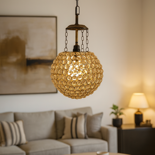Crystal Pendant wall hanging with fixture, hanging lamp