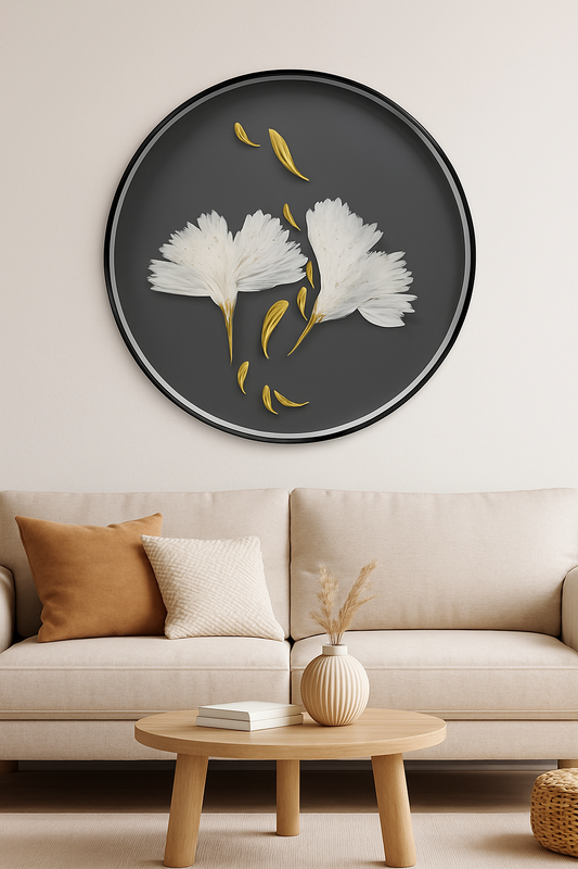 Lorell White Flower I Framed Abstract Art