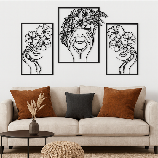 Floral Femme Wood Wall Decor