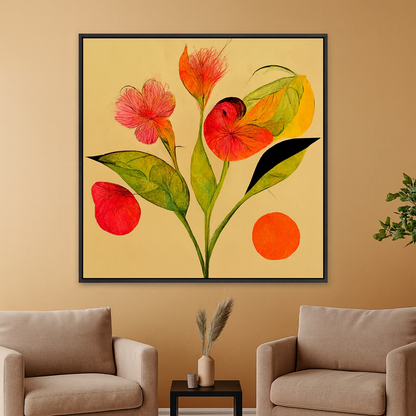 Floral Symphony Abstract Nature on Canvas Flower Wall Painting