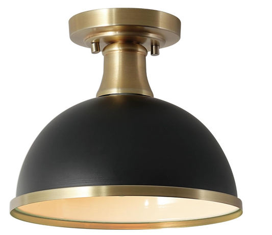 Glexy Brushed Gold Semi Flush Mount Ceiling Light