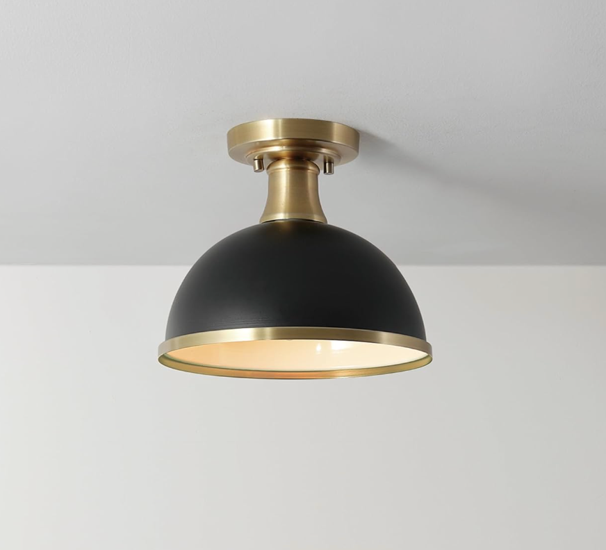 Glexy Brushed Gold Semi Flush Mount Ceiling Light