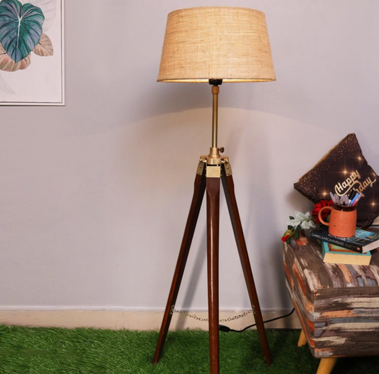 HOMESAKE Wooden Floor Lamp