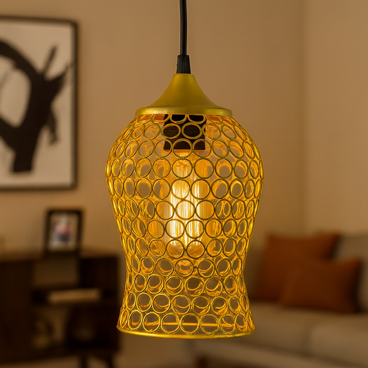Hanging Golden Steel light, hanging light and fixture