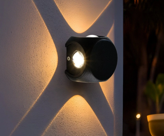 Modern 4x Way Outdoor Wall Facade Light