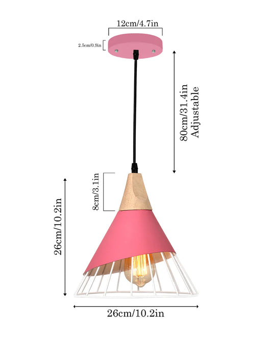 Nordic Conical Metal Cage Pendant Light