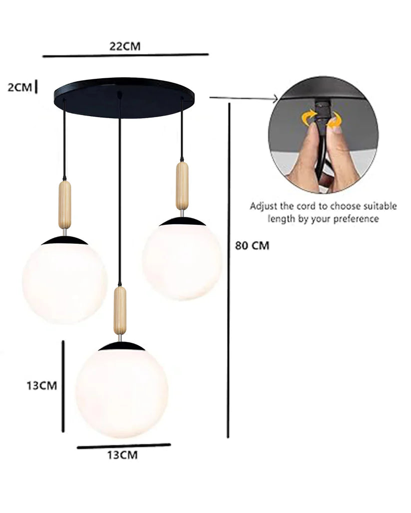 Nordic Frosted Globe Pendant Light