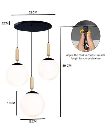 Nordic Frosted Globe Pendant Light