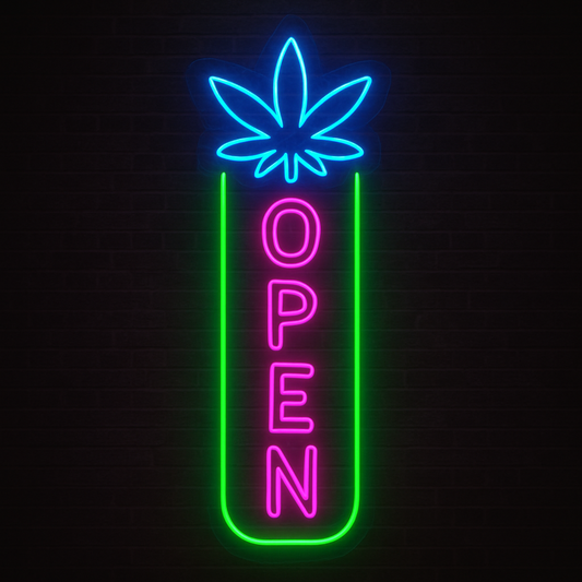Open Neon Light Sign
