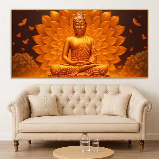 Premium Canvas Wall Painting of Meditating Lord Buddha