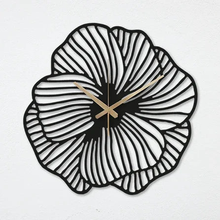 Rosewood Bloom Wall Clock