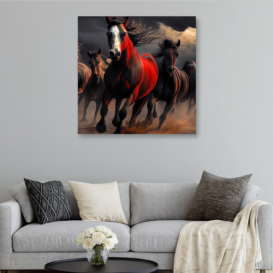 Running Horses Canvas Painting for Home, Bedroom & Living Room