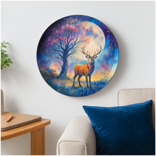Safari Serenity Elephant & Deer Wall Plates ( SET OF 2 )