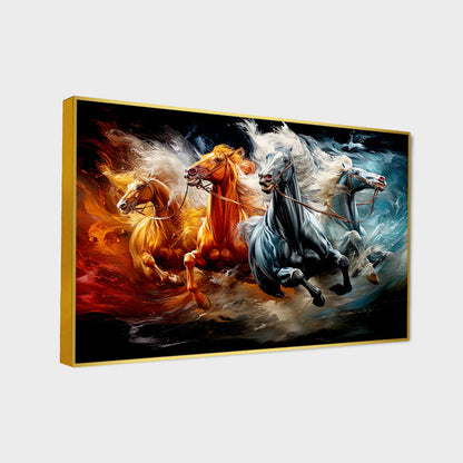 Seven Running Horses Canvas Wall Paintings & Arts