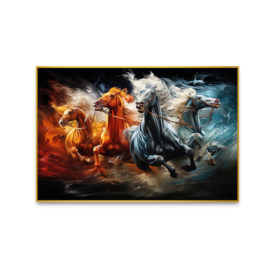 Seven Running Horses Canvas Wall Paintings & Arts