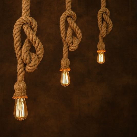 Stylish Oval Rope Hanging Light