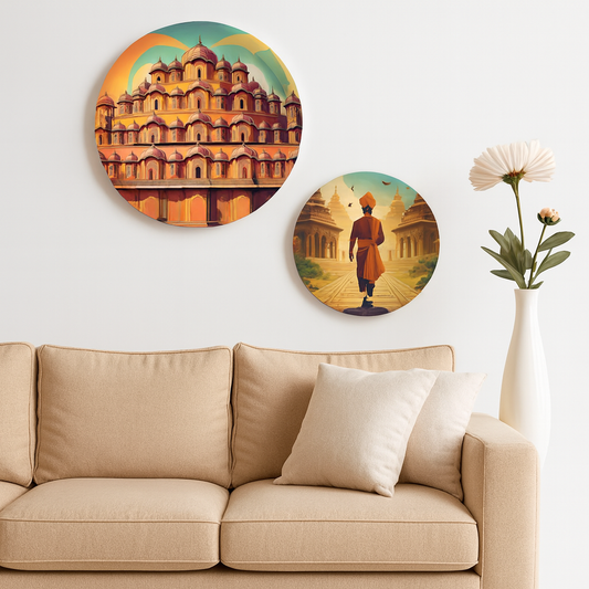 Urban Essence of Jaipur Wall Plate ( SET OF 2 )