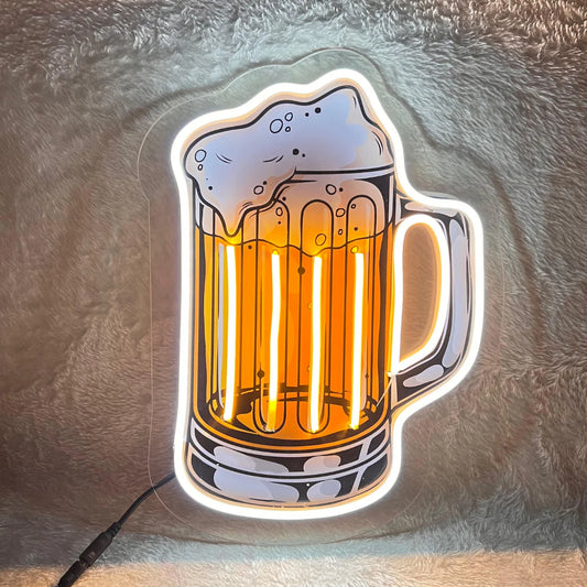 Glexy Beer Mug Neon Artwork - Cheers to Neon Nights