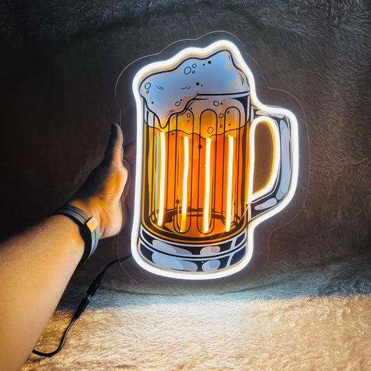 Glexy Beer Mug Neon Artwork - Cheers to Neon Nights