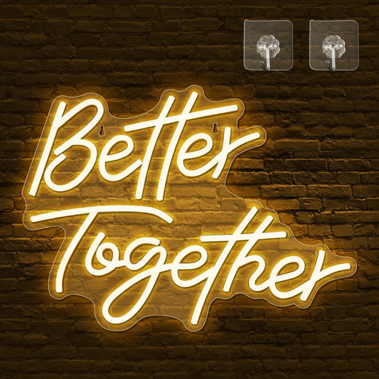 Glexy Beautiful Better Together Neon Sign, Neon Signs for Living room (17x18 In)