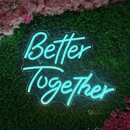 Glexy Beautiful Better Together Neon Sign, Neon Signs for Living room (17x18 In)