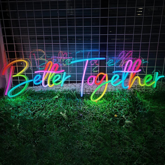 Glexy Fabflo Better Together Neon Sign, Wall Decor, RGB Neon Signs for room