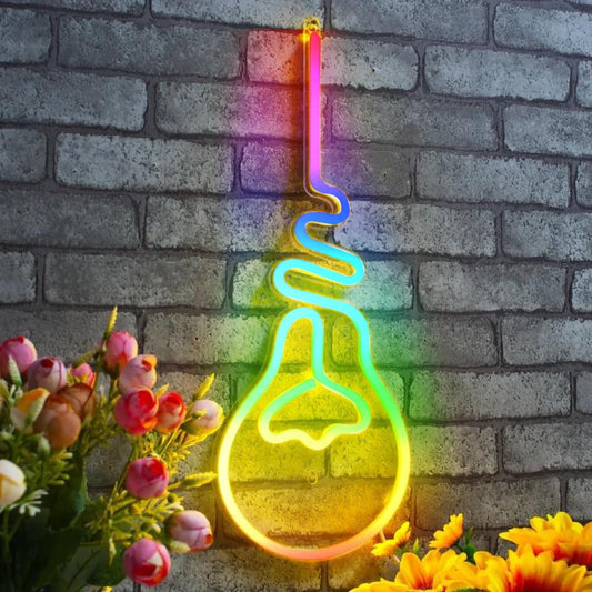 Glexy Fabflo Bulb Neon Sign, Wall Decor, RGB Neon Signs for room