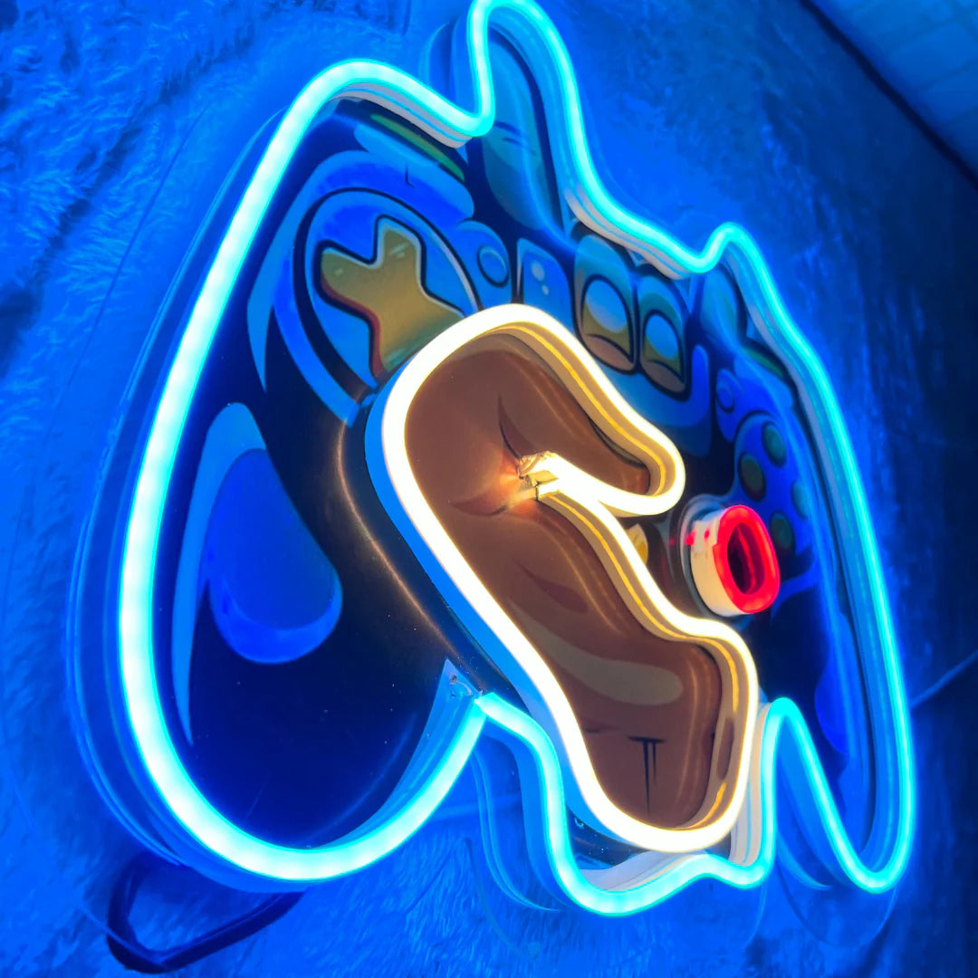 Glexy Gaming Console Neon Artwork - The Artwork for Gaming Realms
