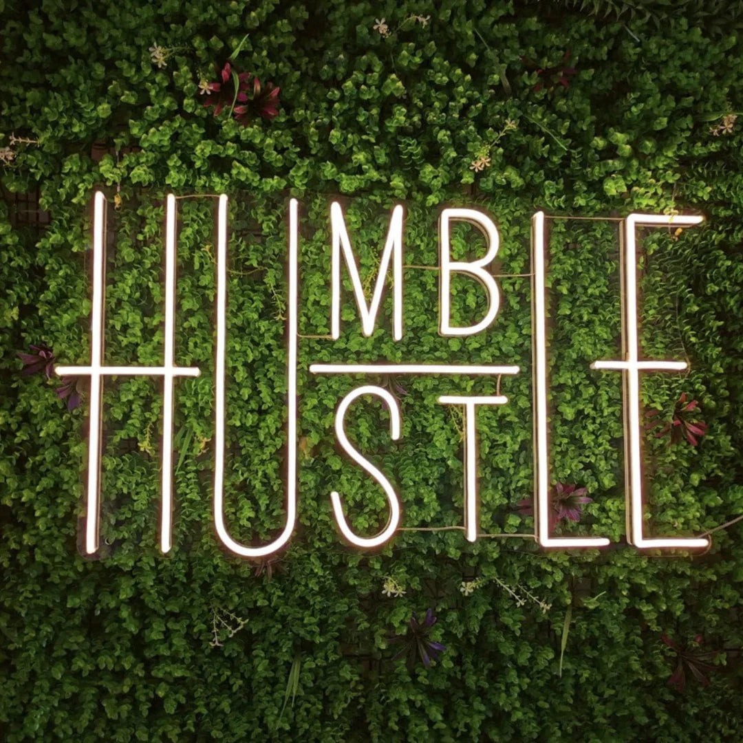 Glexy Humble Hustle Neon Sign, Wall Decor, Neon Signs for room (14x20 In)