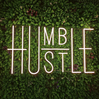 Glexy Humble Hustle Neon Sign, Wall Decor, Neon Signs for room (14x20 In)