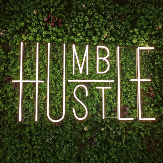 Glexy Humble Hustle Neon Sign, Wall Decor, Neon Signs for room (14x20 In)
